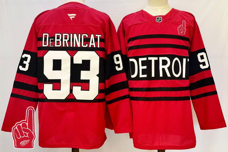 Men Detroit Red Wings #93 Debrincat Red Fanatics 2025 NHL Jersey style 10